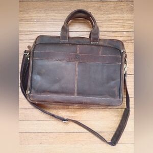 Luxorro full grain leather laptop bag